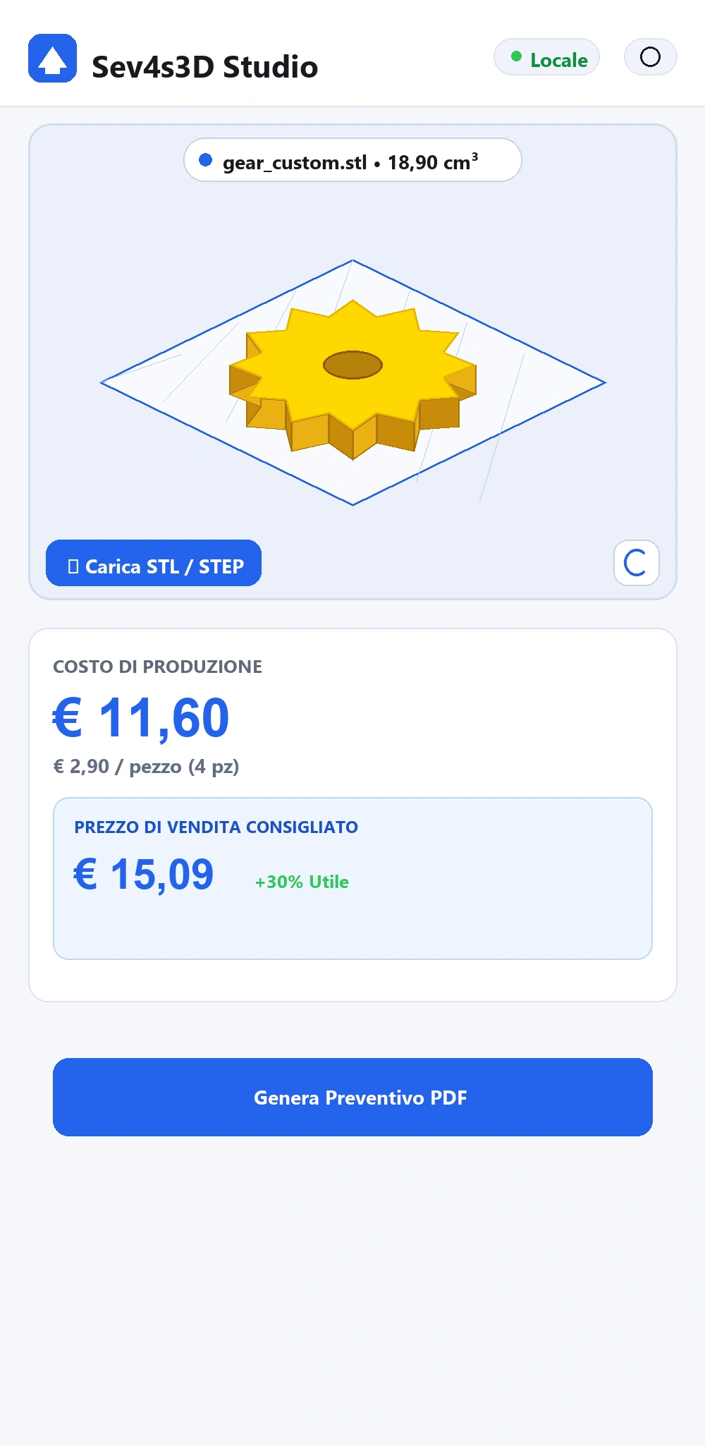 Calcolo costi e ricarico